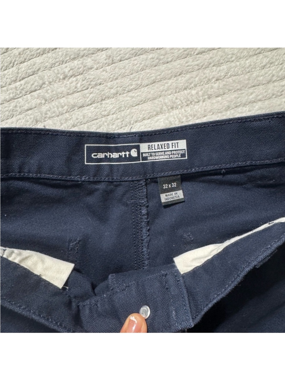 Carhartt Men’s Relaxed Jeans - Navy & Gray - Picture 8 of 9